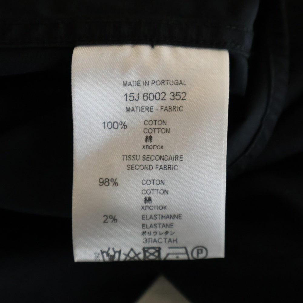GIVENCHY(ジバンシィ) 15SS フロント叩きつけデザイン ボタンダウンシャツカラー ボタンアップ コットン長袖シャツ ブラック 15J 6002 352