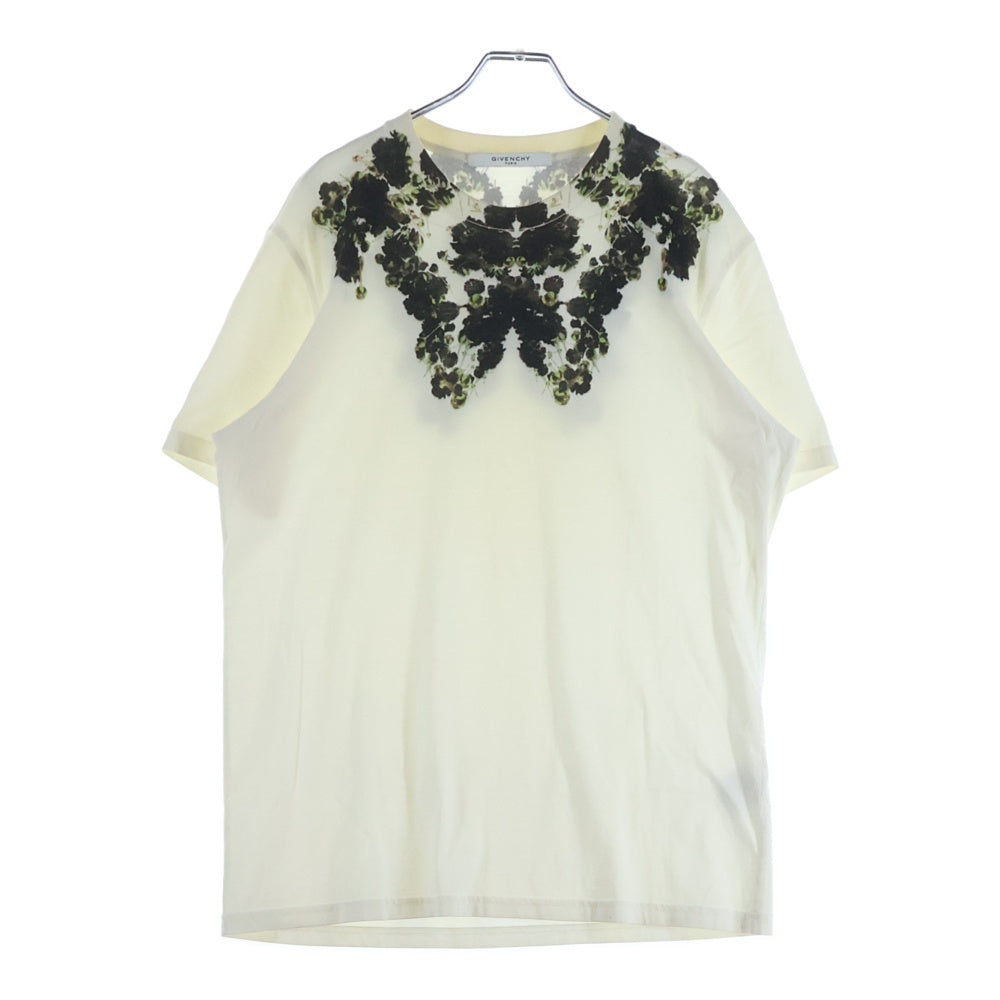 GIVENCHY(ジバンシィ) 15SS カスミ草 プリントデザイン クルーネック半袖Tシャツ カットソー アイボリー/ホワイト 15J 7385 694