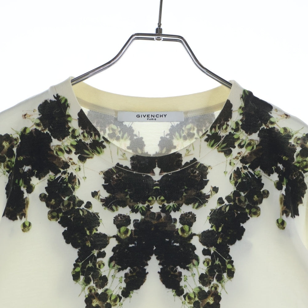 GIVENCHY(ジバンシィ) 15SS カスミ草 プリントデザイン クルーネック半袖Tシャツ カットソー アイボリー/ホワイト 15J 7385 694