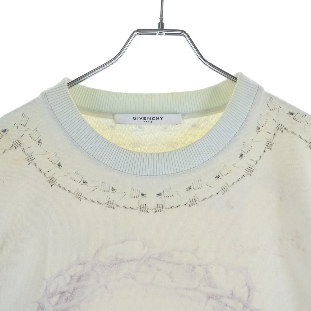 GIVENCHY(ジバンシィ) 16SS ジーザス キリスト両面プリントデザイン プルオーバークルーネックスウェット アイボリー/ホワイト 16J 7304 785