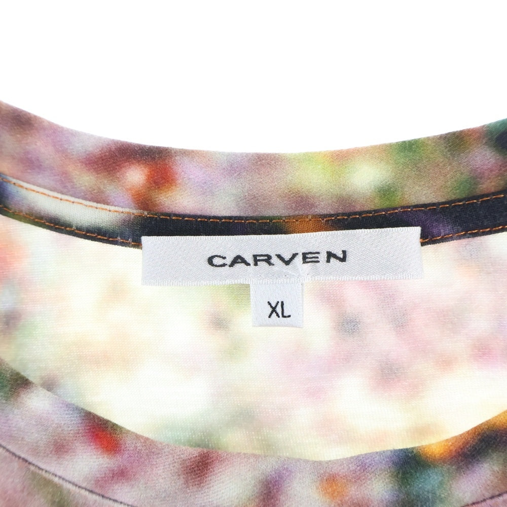 CARVEN(カルヴェン) 総柄フラワープリントデザイン クルーネック半袖Tシャツ カットソー マルチカラー 7130TS30