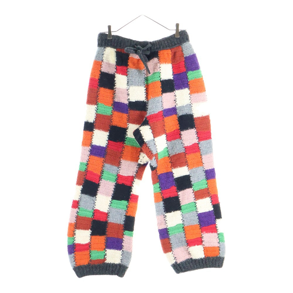 MARNI(マルニ) 21AW クロシェ編み パッチワーク ニットパンツ マルチカラー