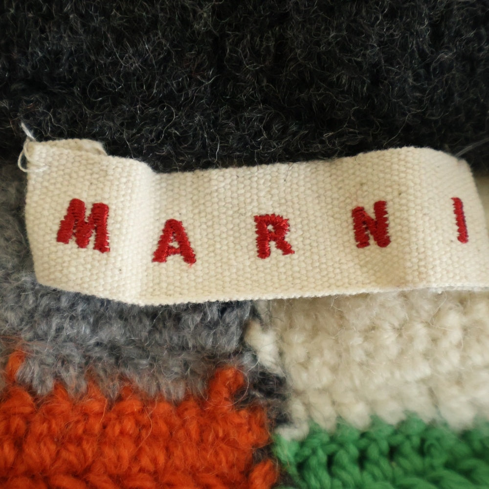 MARNI(マルニ) 21AW クロシェ編み パッチワーク ニットパンツ マルチカラー