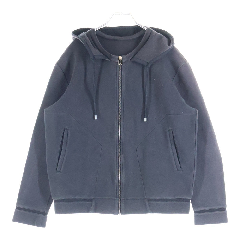 BALENCIAGA(バレンシアガ) ドローストリングフーデット ジップアップ プルオーバーパーカースウェット ブラック 372110TMK02