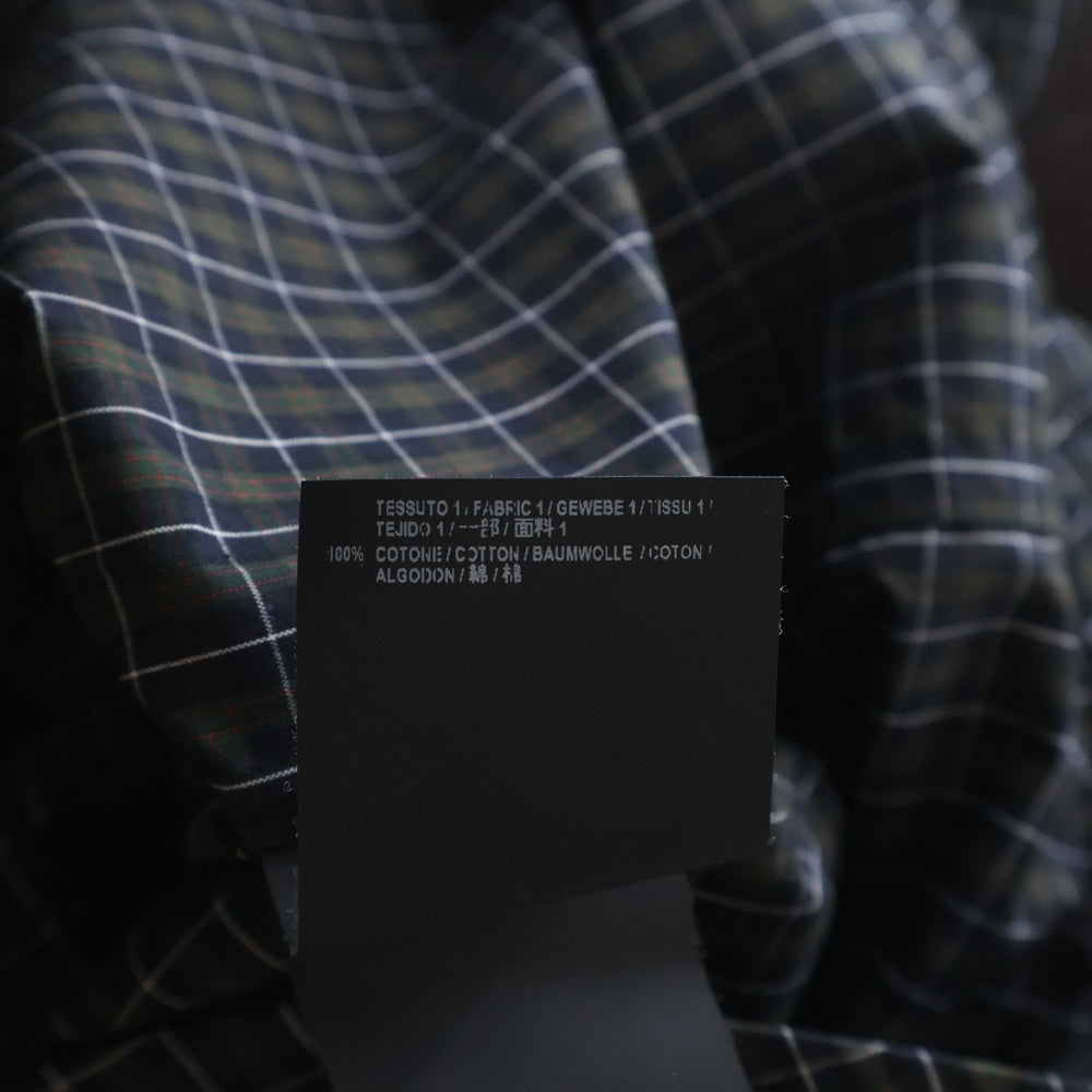 BALENCIAGA(バレンシアガ) 18AW HOTLINE NUMBERING SHIRT ホットライン ナンバリング ボタンダウンシャツカラー ボタンアップ コットン長袖シャツ ブラック 542175 TCM02