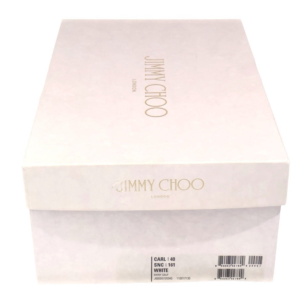 JIMMY CHOO(ジミーチュウ) スタッズ クロスベルトサンダル シューズ ホワイト レディース