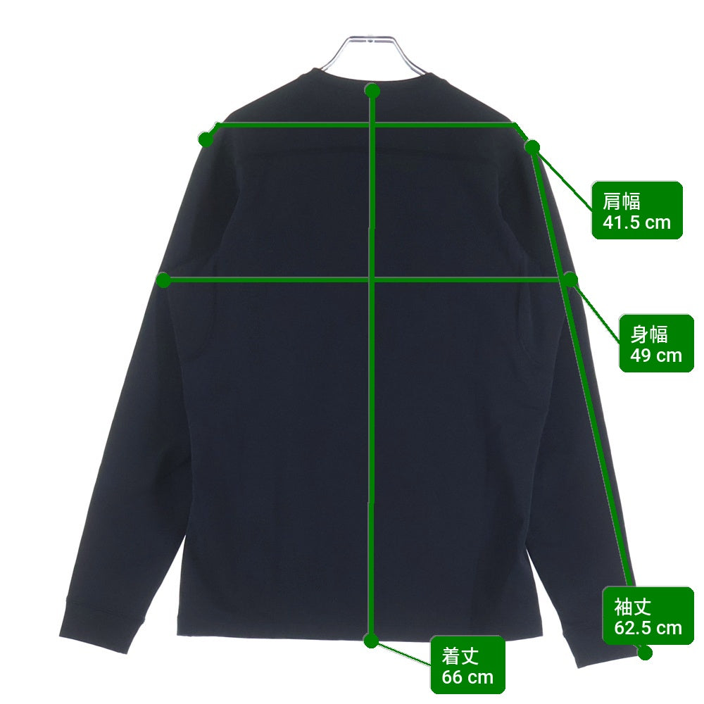ARC'TERYX(アークテリクス) 25AW RHO LT CREW NECK ロー LT クルーネック 胸ポケット 長袖Tシャツ カットソー ブラック X000009417