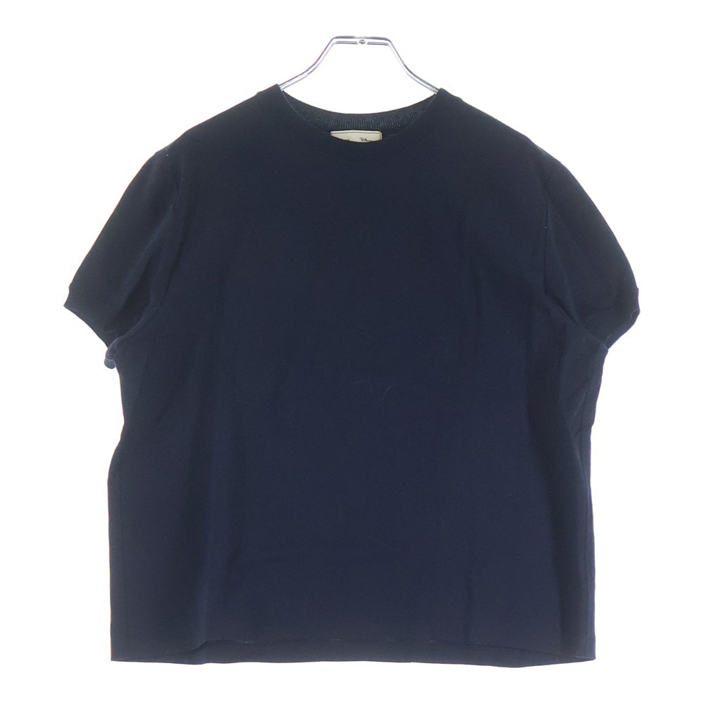 エブール ロンハーマン クルーネック 半袖 Tシャツ ブラック RON HERMAN(ロンハーマン) ×EBURE エブール ショート丈 クルーネック