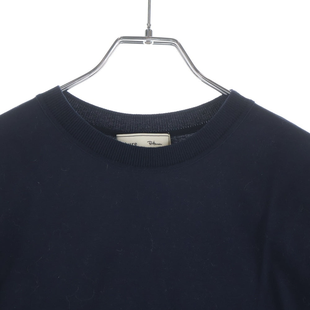 RON HERMAN(ロンハーマン) ×EBURE エブール ショート丈 クルーネック半袖Tシャツ カットソー レディース ネイビー 4110900761