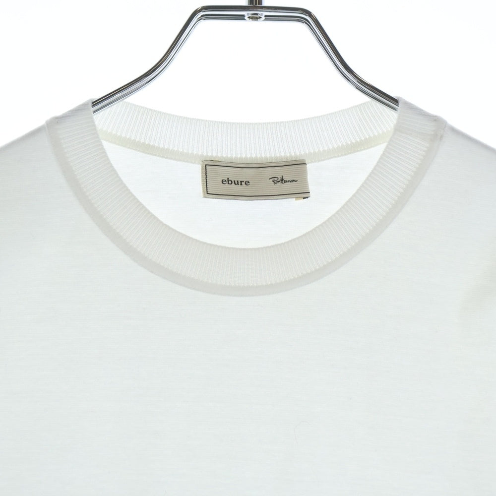 RON HERMAN(ロンハーマン) ×EBURE エブール ショート丈 クルーネック半袖Tシャツ カットソー レディース ホワイト 4110900761