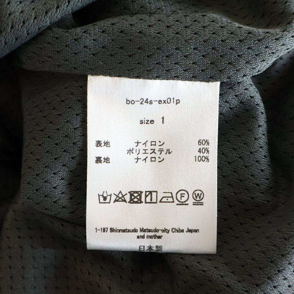 NO BRAND(ノーブランド) BARBELL OBJECT バーベルオブジェクト 24SS NL ZIPPER PT ナイロン サイドジップ ストレートパンツ ブラック bo-24s-ex01p