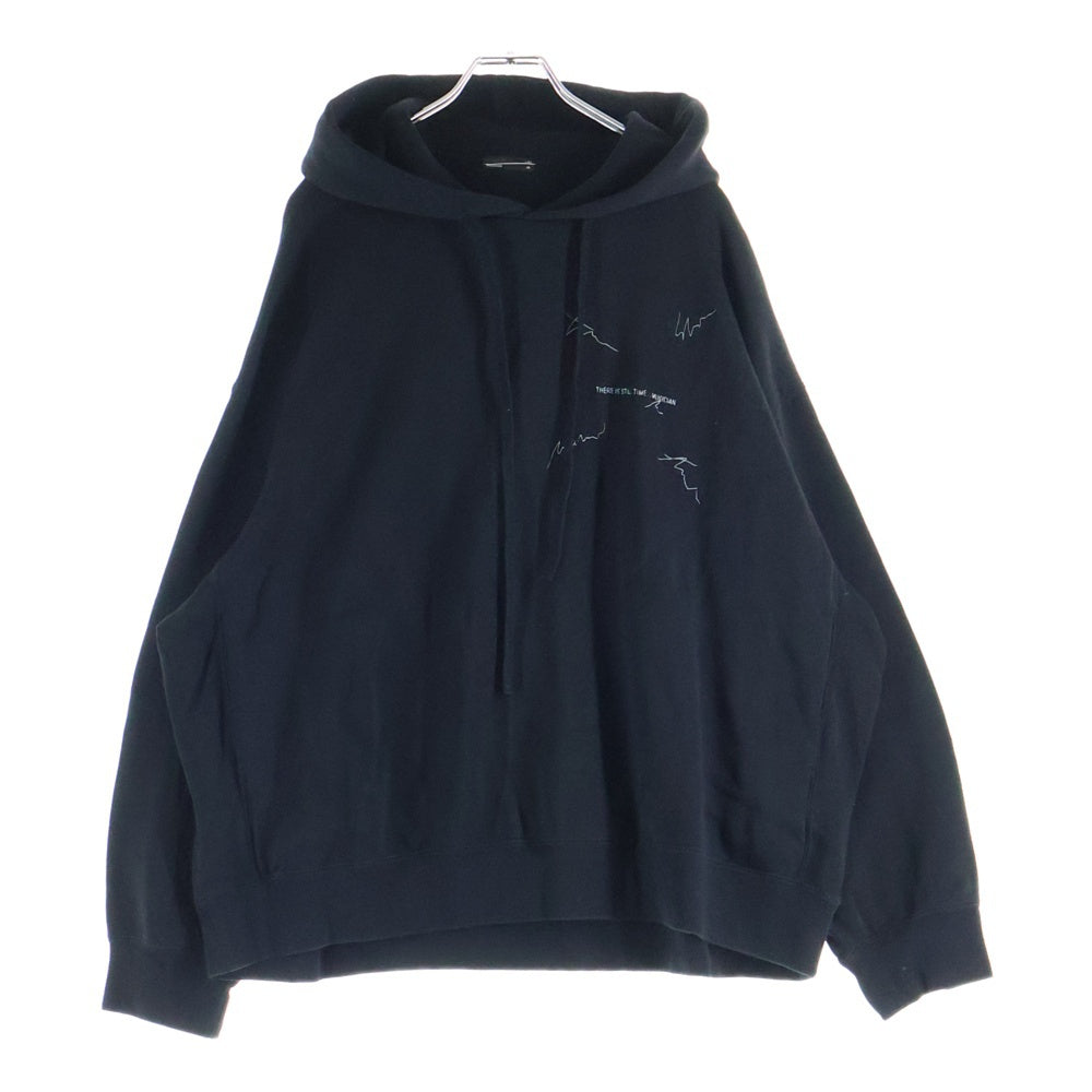 LAD MUSICIAN(ラッドミュージシャン) 20AW Big Pullover Parka エンブロイダリー ビッグプルオーバーパーカー フーディー スウェット ブラック 2220-605