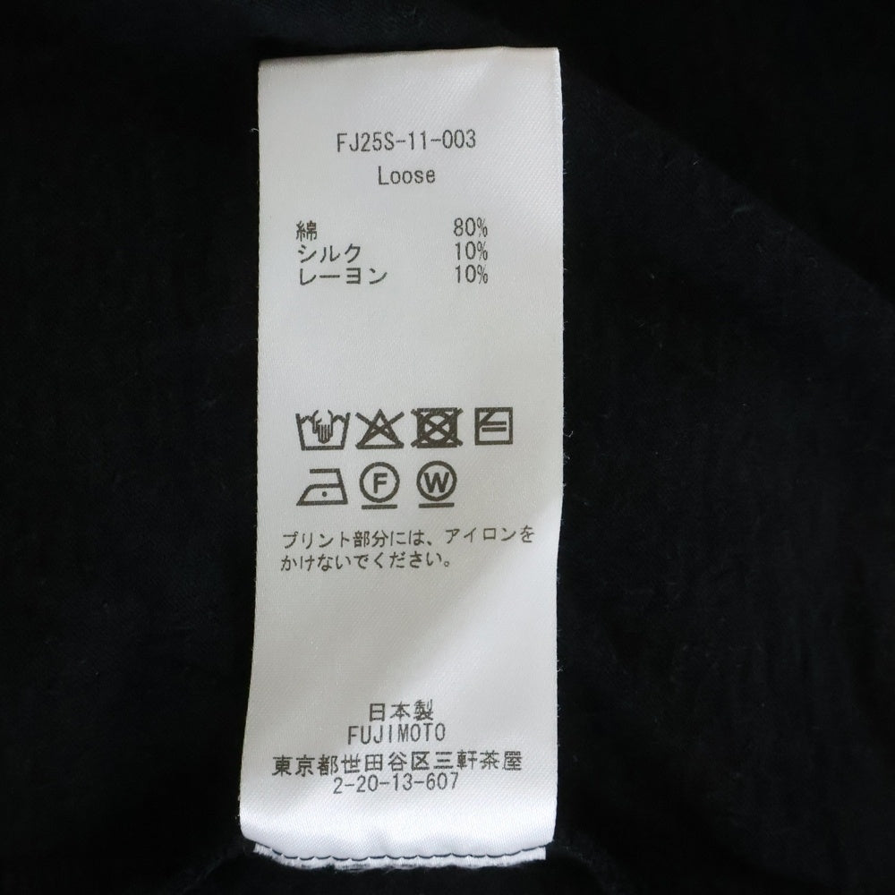 NO BRAND(ノーブランド) FUJIMOTO フジモト Over Dyed T Shirt Fade オーバーダイ フェード 半袖Tシャツ カットソー ブラック FJ25S-11-003