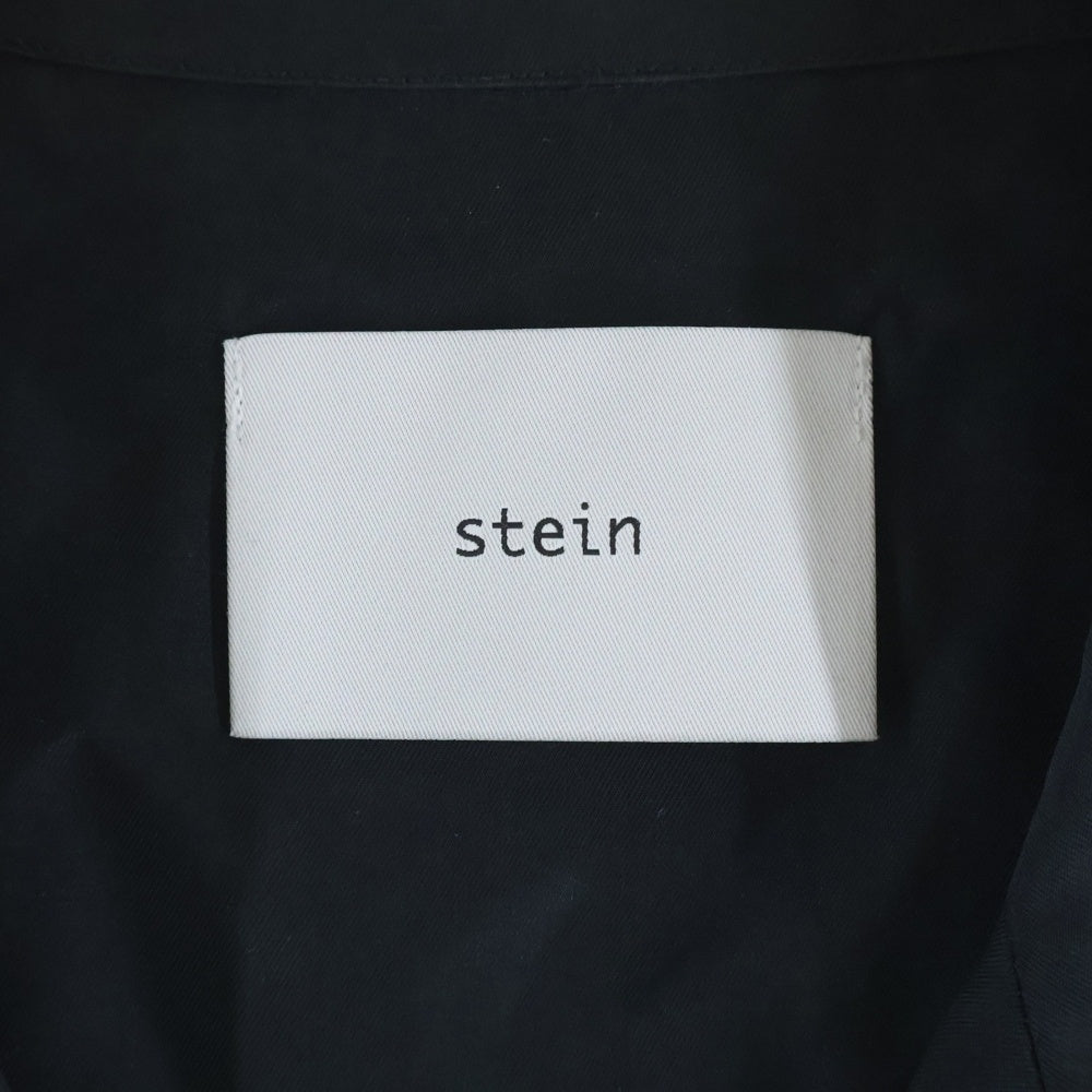 Stein(シュタイン) 24SS OVERSIZED CUPRO OPEN COLLAR SS SHIRT オーバーサイズ キュプラ オープンカラー 半袖シャツ ブラック ST.834