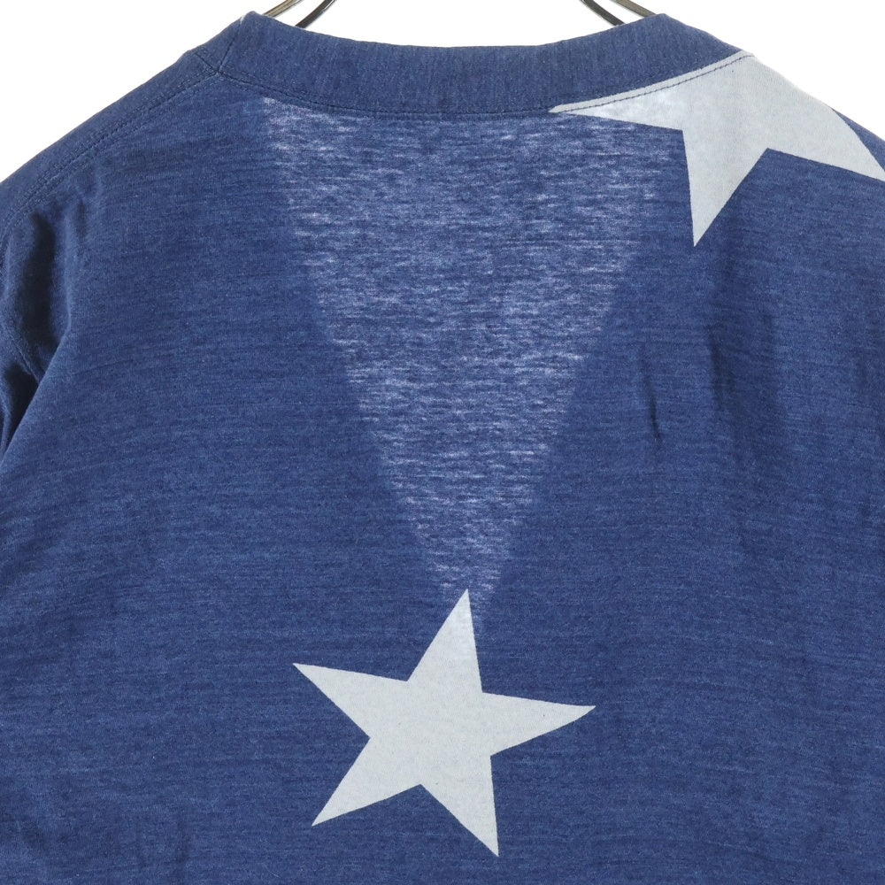 SOPHNET.(ソフネット) 星柄 ボタン コットン ニット カーディガン- インディゴ SOPH-150047