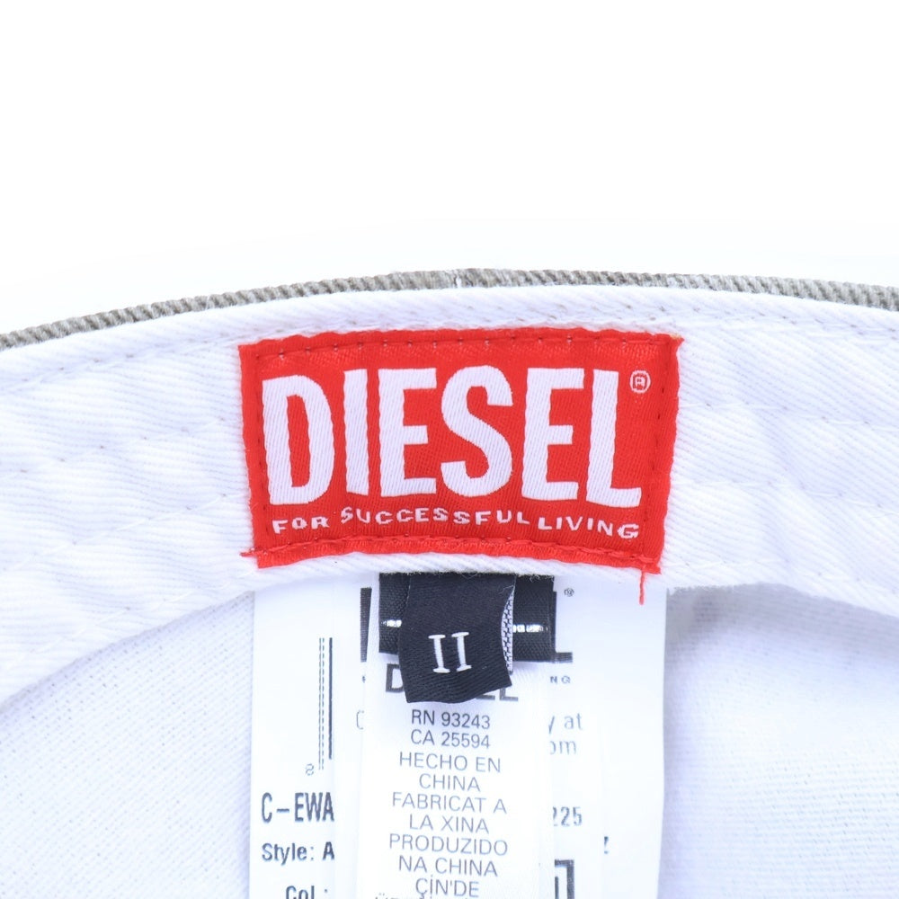 DIESEL(ディーゼル) C-EWAN-CMF HAT カモフラージュ ロゴプリント キャップ カーキ A15098
