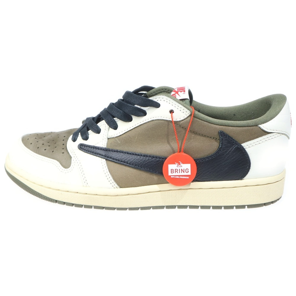 NIKE(ナイキ) ×TRAVIS SCOTT AIR JORDAN 1 LOW OG SP REVERSE OLIVE トラヴィススコット エアジョーダン1 リバースオリーブ ローカットスニーカー US10.5/28.5cm DM7866-200