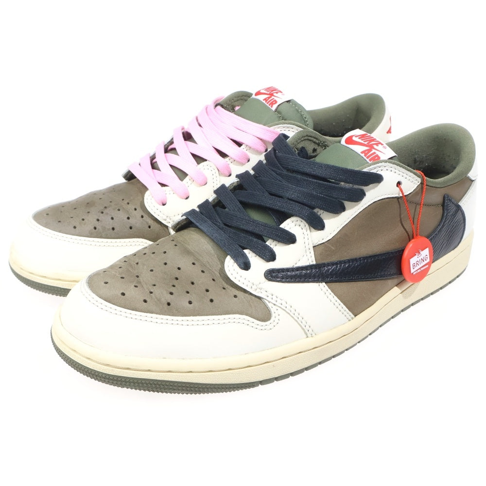 NIKE(ナイキ) ×TRAVIS SCOTT AIR JORDAN 1 LOW OG SP REVERSE OLIVE トラヴィススコット エアジョーダン1 リバースオリーブ ローカットスニーカー US10.5/28.5cm DM7866-200