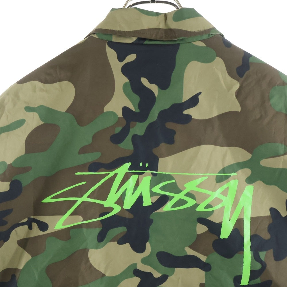 STUSSY(ステューシー) CAMO CRUIZE カモクルーズ バックログプリント 迷彩 コーチ ジャケット カーキ