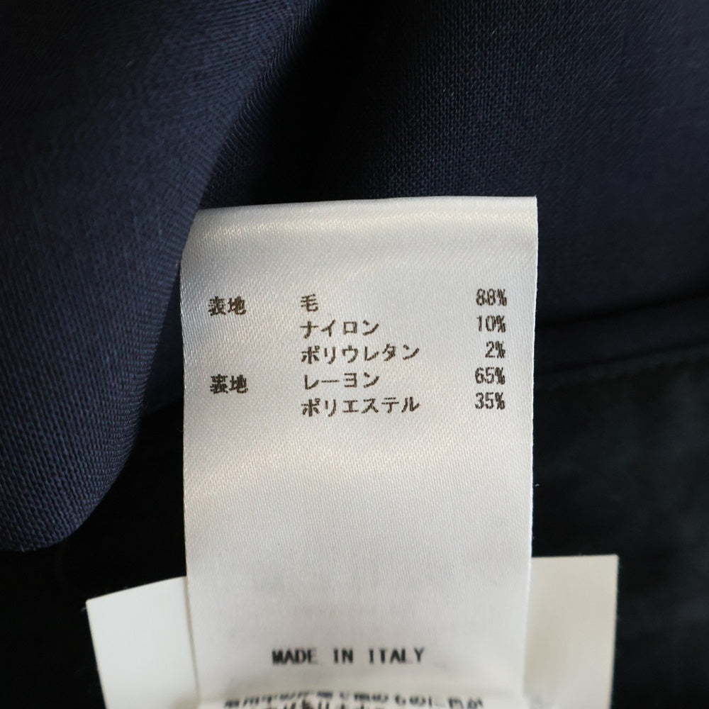 JIL SANDER(ジルサンダー) 18SS イタリア製 センタープレス ジップフライ スラックスパンツ ネイビー JSPN300720