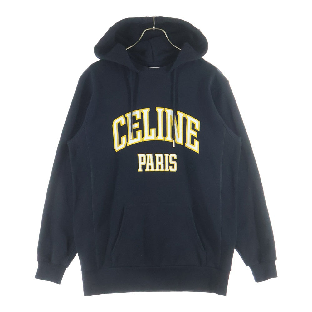CELINE(セリーヌ) フロントロゴプリントスウェットプルオーバーパーカー フーディー ブラック 2Y70F670Q.38WL