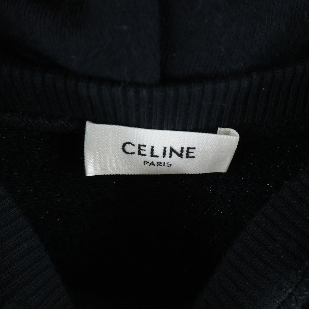 CELINE(セリーヌ) フロントロゴプリントスウェットプルオーバーパーカー フーディー ブラック 2Y70F670Q.38WL