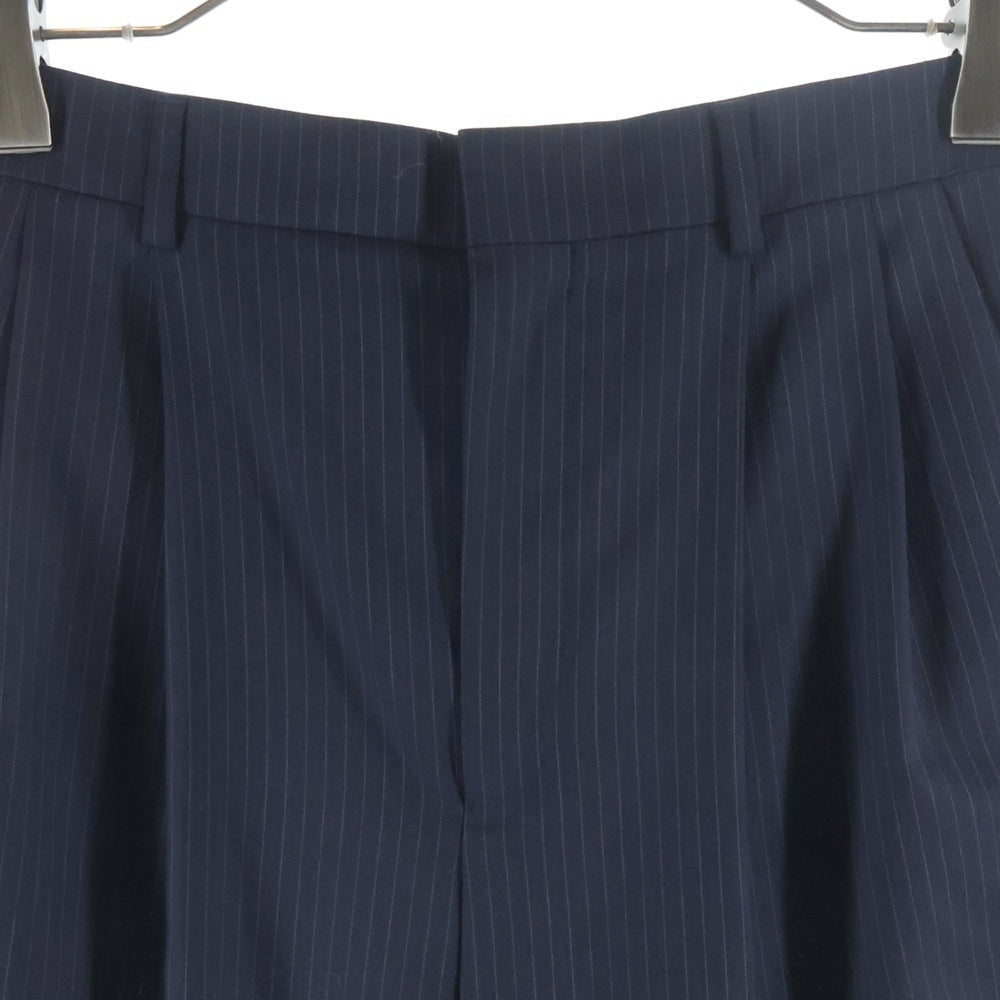 CELINE(セリーヌ) マルチポケット ジップアップ ストライプ柄 スラックスパンツ ネイビー 2P718503R