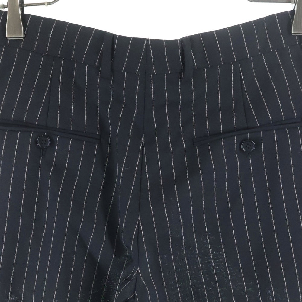 CELINE(セリーヌ) 21SS マルチポケット ジップアップ ストライプ柄 スラックスパンツ ブラック 2P519240M