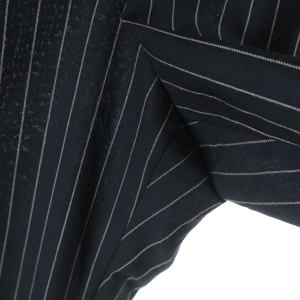 CELINE(セリーヌ) 21SS マルチポケット ジップアップ ストライプ柄 スラックスパンツ ブラック 2P519240M