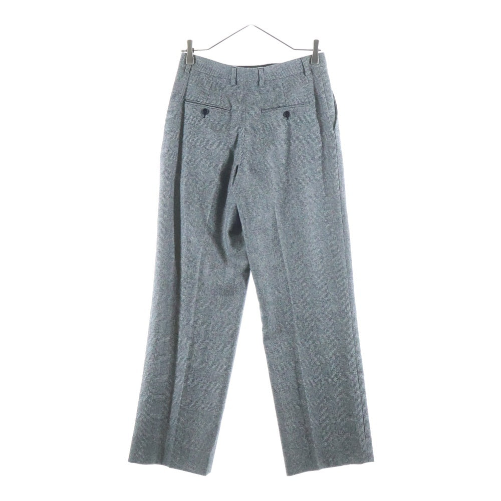 CELINE(セリーヌ) マルチポケット 2タック ジップアップ チェック柄 スラックスパンツ グレー 2P6667590