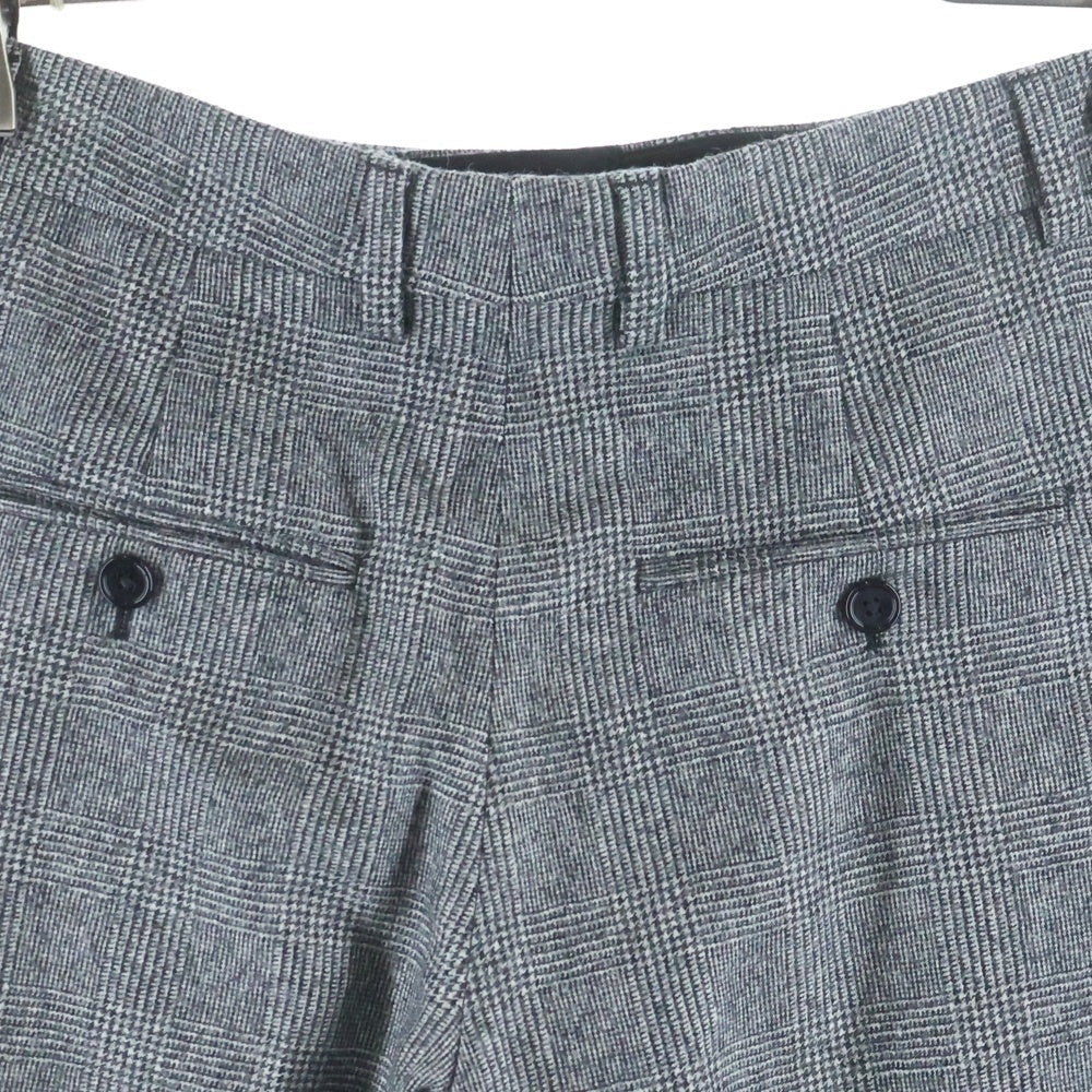 CELINE(セリーヌ) マルチポケット 2タック ジップアップ チェック柄 スラックスパンツ グレー 2P6667590