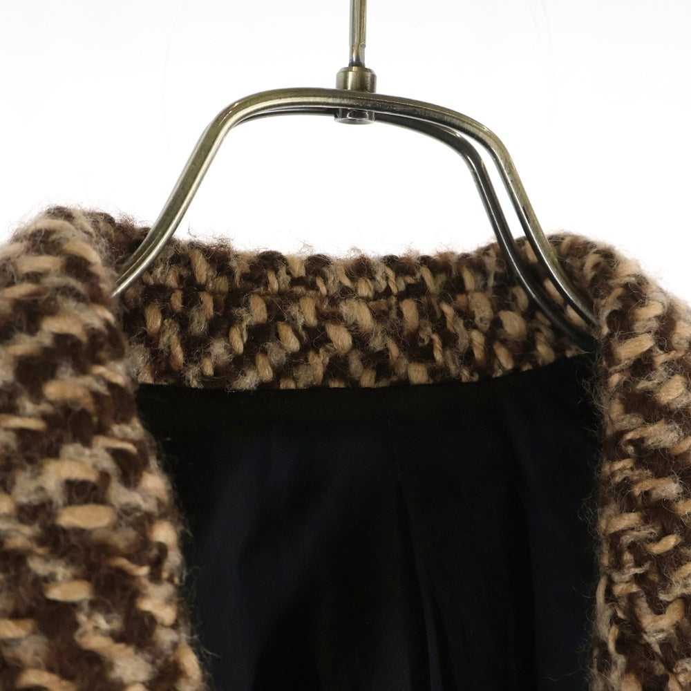 CELINE(セリーヌ) 21AW ダブルポケット ピークドラペル ヘリンボーン ロングコート ブラウン 2M654044P