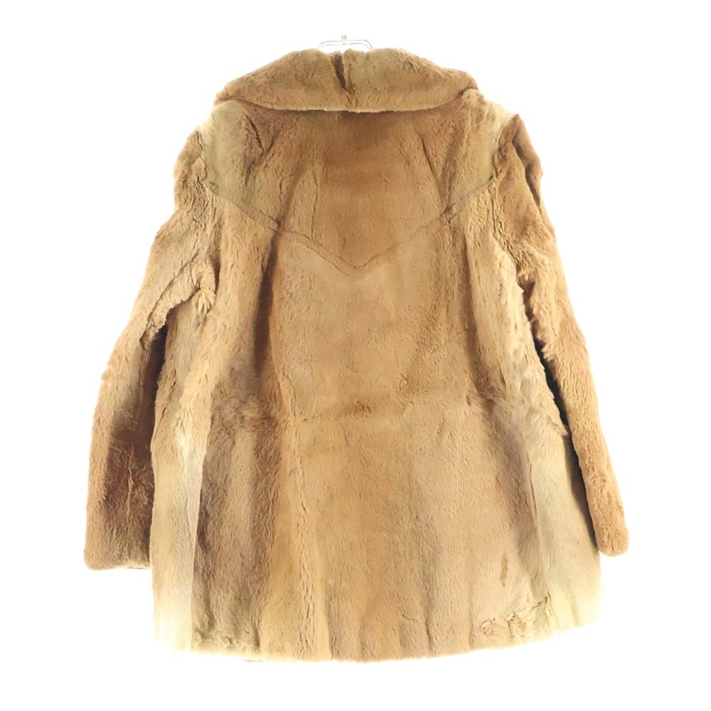 NO BRAND(ノーブランド) OS FUR FASHION オズファーファッション ファー テーラードカラージャケット ブラウン