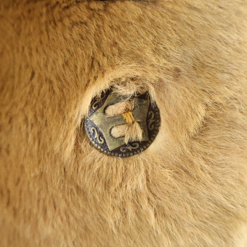 NO BRAND(ノーブランド) OS FUR FASHION オズファーファッション ファー テーラードカラージャケット ブラウン