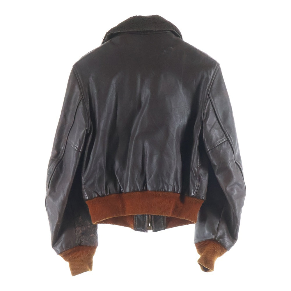 VINTAGE(ヴィンテージ) 70S WILLIAM BARRY G-1 VINTAGE ウィリアムバリー ヴィンテージ ボアカラー レザージャケット ブラウン