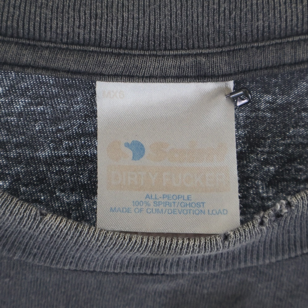 SAINT MICHAEL(セントマイケル) 24AW SS TEE MEDUSA メドゥーサ ヴィンテージ加工プリントTシャツ 半袖クルーネックカットソー ブラック SM-YS1-0000-002