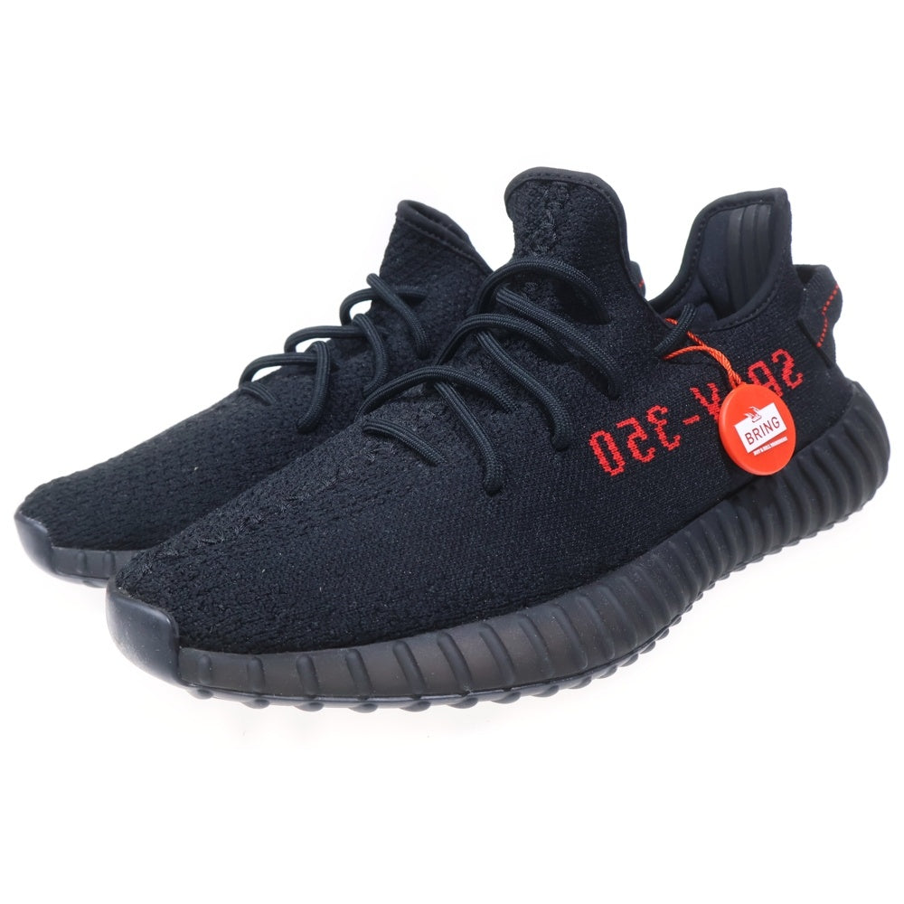 adidas(アディダス) YEEZY BOOST 350 V2 CORE BLACK イージーブースト コアブラック ローカットスニーカー ブラック/レッド US9.5/27.5cm CP9652