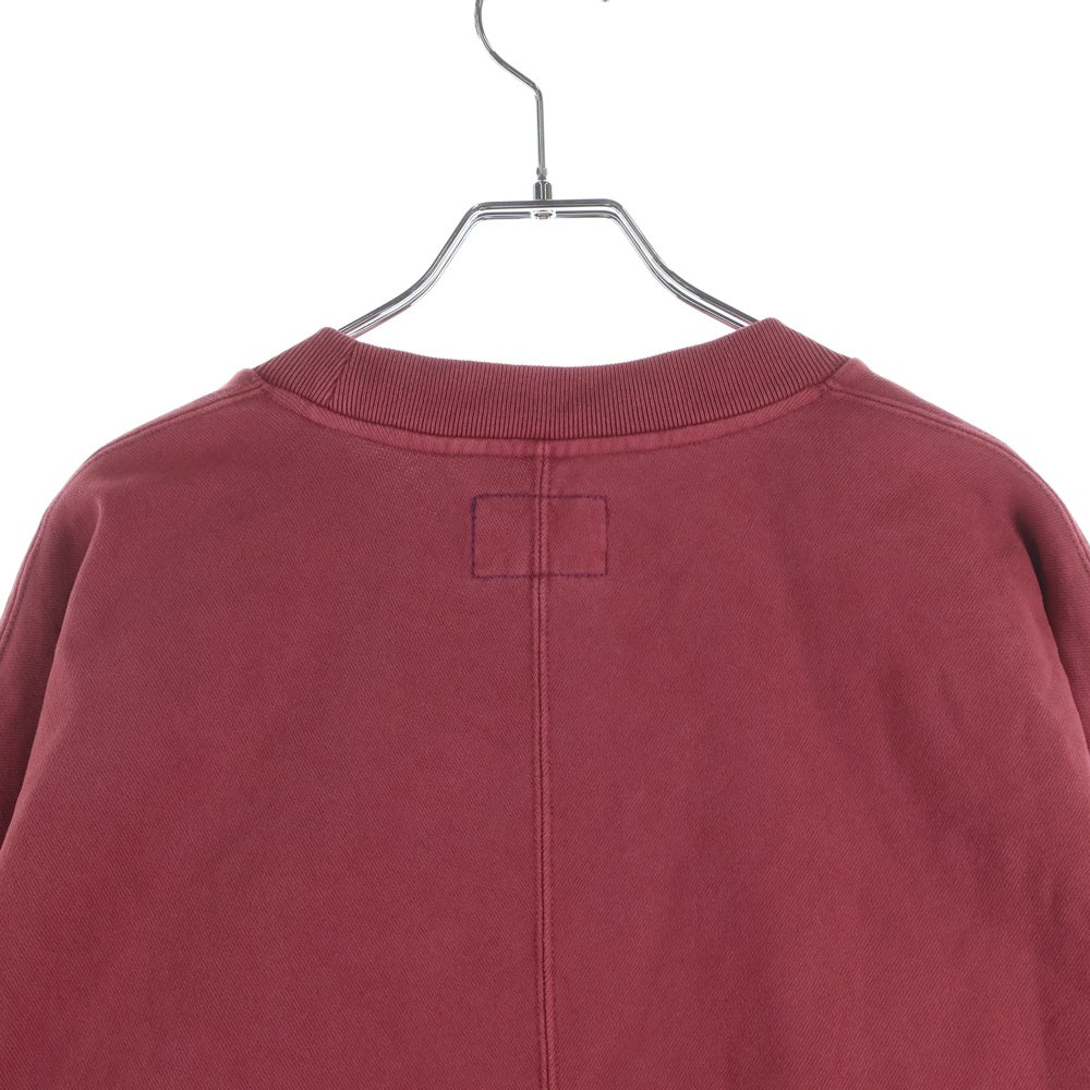 THE NORTH FACE PURPLE LABEL(ノースフェイスパープルレーベル) 11OZ CREWNECK SWEATSHIRT SAX イレブンオンス ナイロン切り替え クルーネック スウェット トレーナー レッド N25SH009
