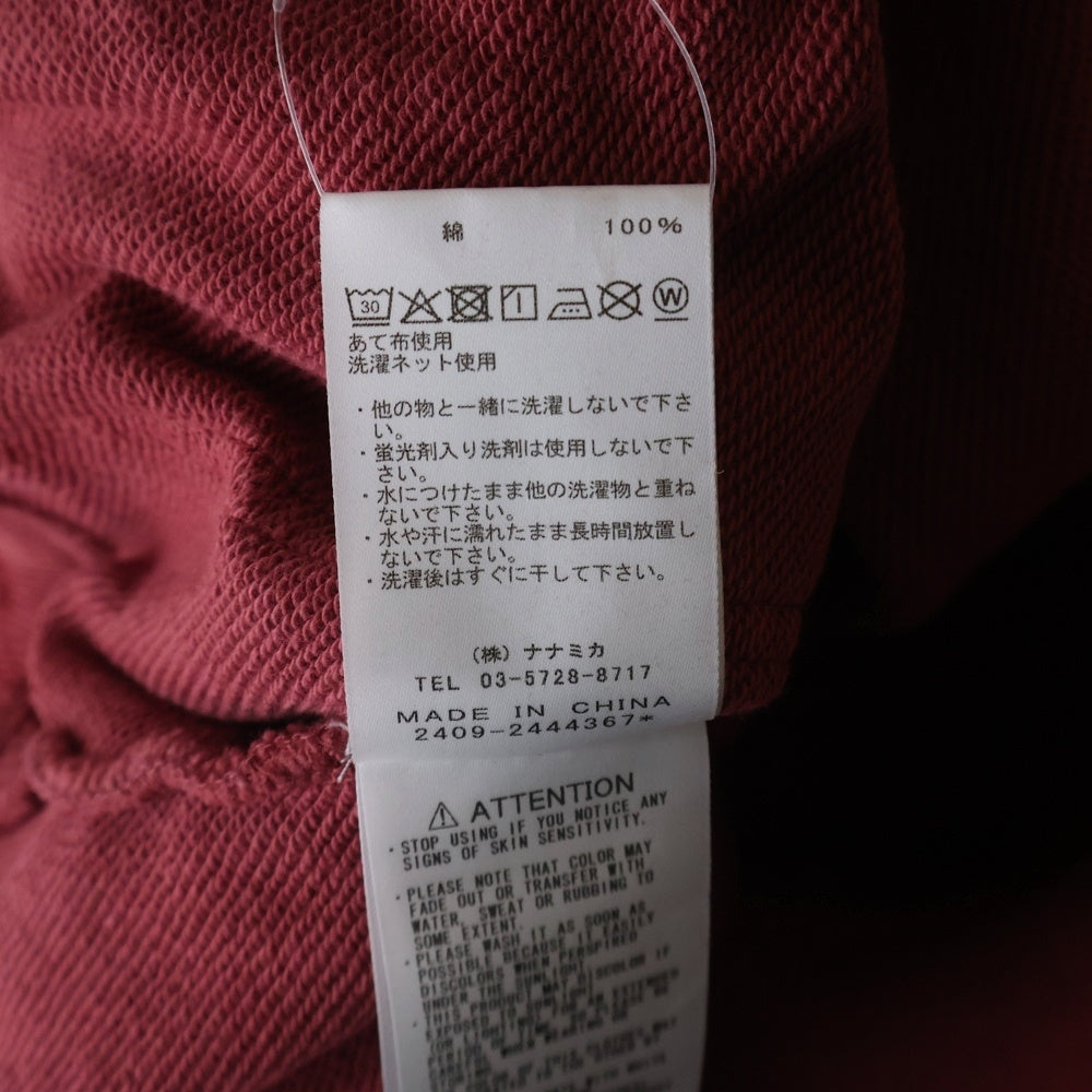 THE NORTH FACE PURPLE LABEL(ノースフェイスパープルレーベル) 11OZ CREWNECK SWEATSHIRT SAX イレブンオンス ナイロン切り替え クルーネック スウェット トレーナー レッド N25SH009