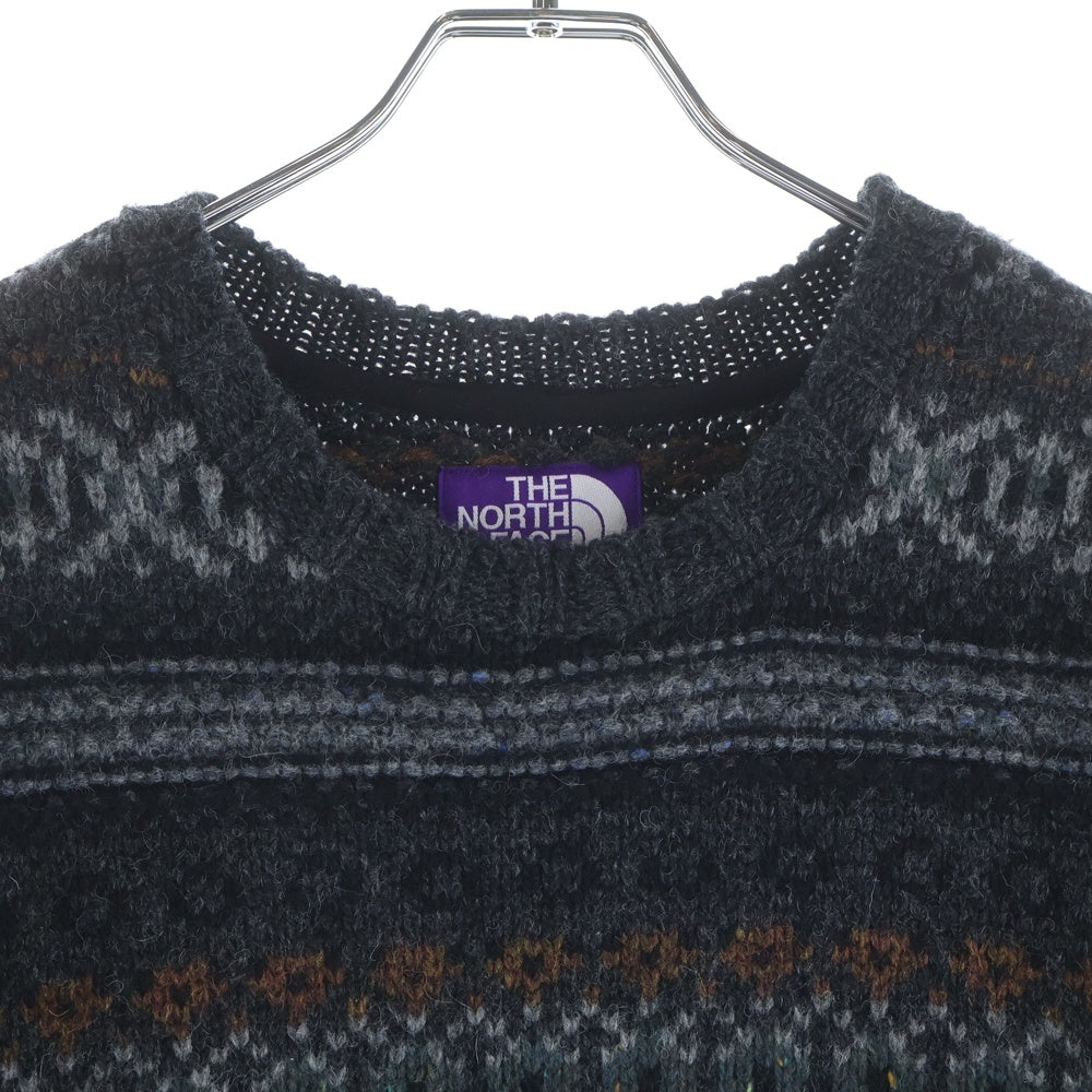 THE NORTH FACE PURPLE LABEL(ノースフェイスパープルレーベル) FIELD CREW NECK SWEATER フィールド クルー ネック ニット セーター グレー NT6254N
