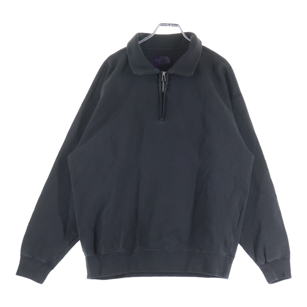 THE NORTH FACE PURPLE LABEL(ノースフェイスパープルレーベル) 11OZ HALF ZIP SWEATSHIRT イレブンオンス ハーフジップ スウェット トレーナ ブラック