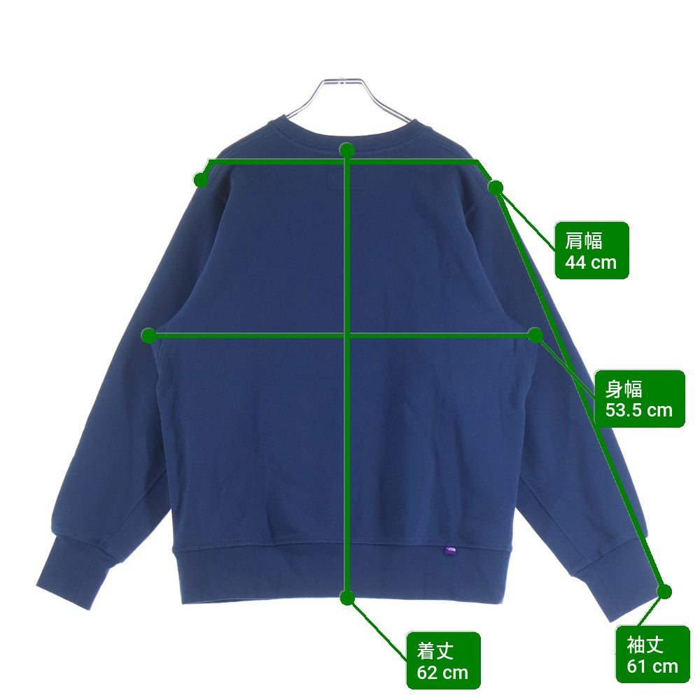 THE NORTH FACE PURPLE LABEL(ノースフェイスパープルレーベル) FIELD CREWNECK SWEATSHIRT フィールド クルーネック スウェット トレーナー ブルー N24FH060
