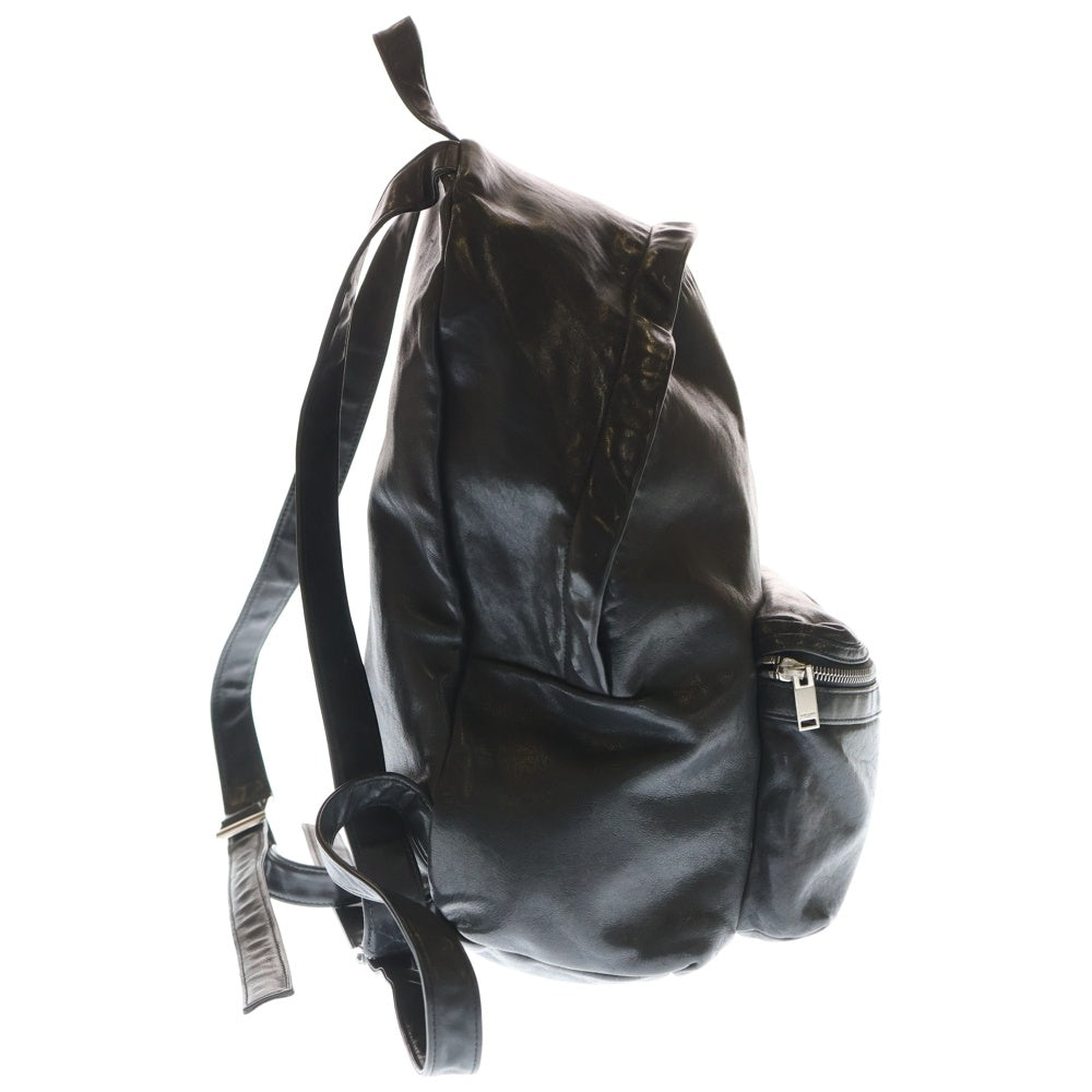 SAINT LAURENT PARIS(サンローランパリ) フロントロゴ レザー バックパック リュックサック ブラック LND375320
