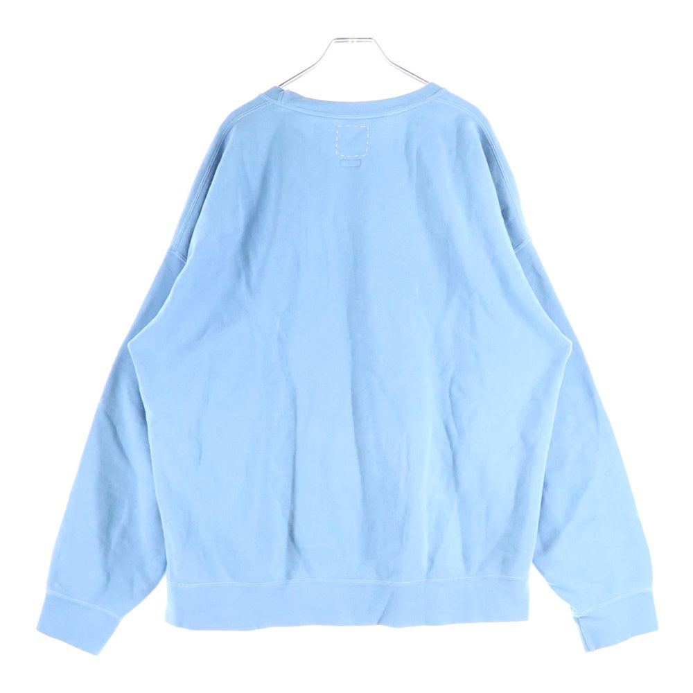VISVIM(ヴィスヴィム) JUMBO SB SWEAT L/S DMGD ジャンボ エスビー ダメージ加工 クルーネック スウェット トレーナー ブルー 0125205010019