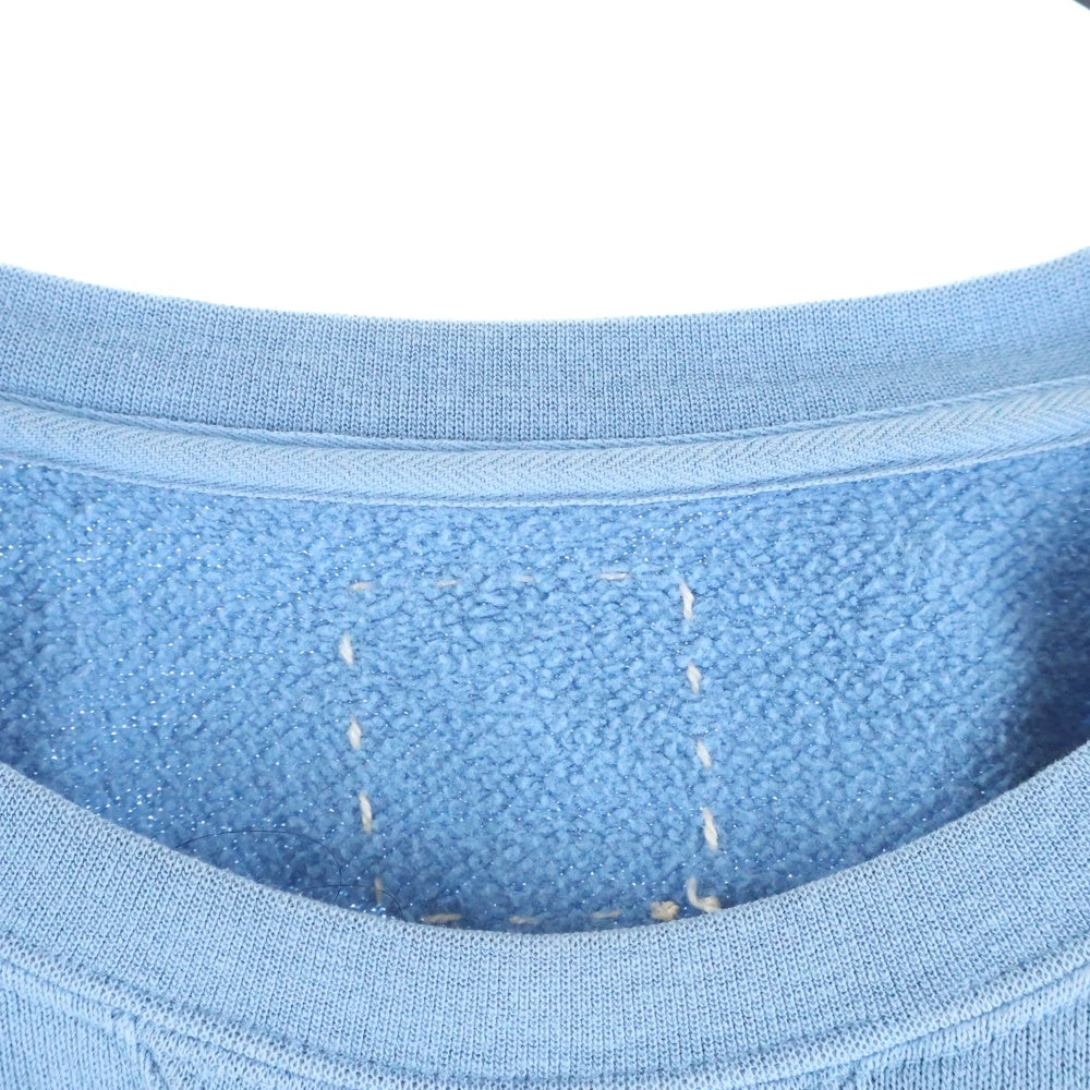 VISVIM(ヴィスヴィム) JUMBO SB SWEAT L/S DMGD ジャンボ エスビー ダメージ加工 クルーネック スウェット トレーナー ブルー 0125205010019
