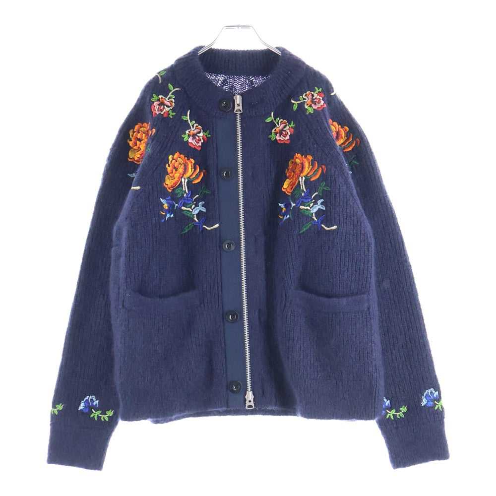 Sacai(サカイ) 22AW FLOWER EMBROIDERY KNIT CARDIGAN フラワー エン