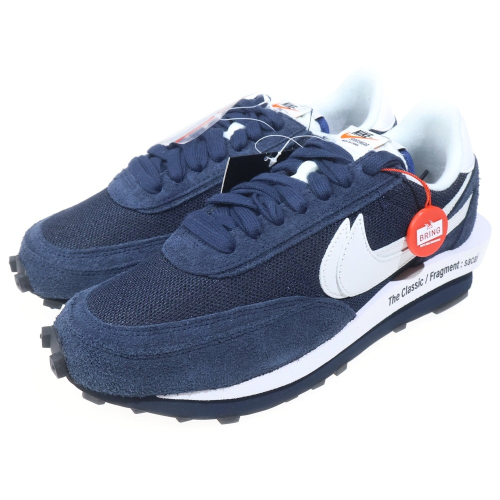 NIKE(ナイキ) ×sacai×FRAGMENT DESIGN LD WAFFLE サカイ フラグメントデザイン LDワッフルローカットスニーカー ネイビー US9/27cm DH2684-400