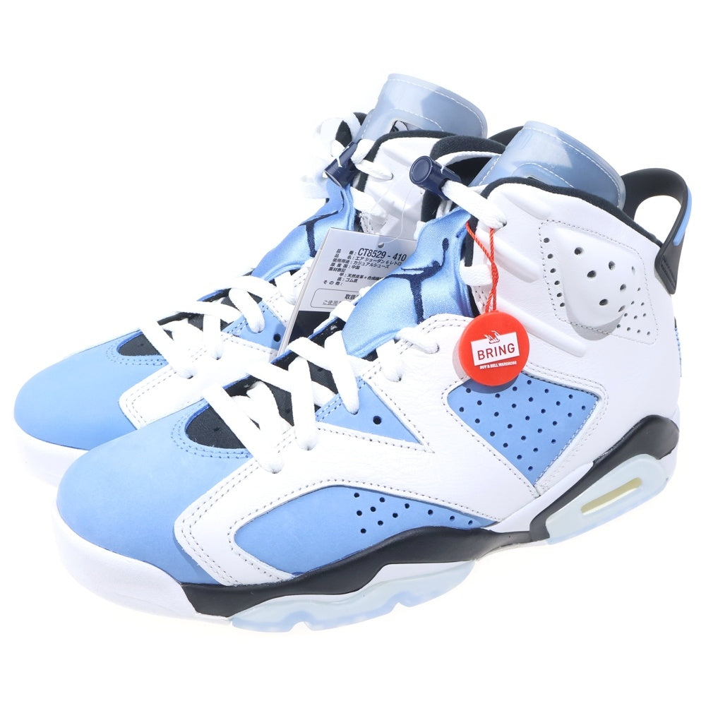 NIKE(ナイキ) AIR JORDAN 6 UNC エアジョーダン6 ハイカットスニーカー ブルー US9/27cm CT8529-410