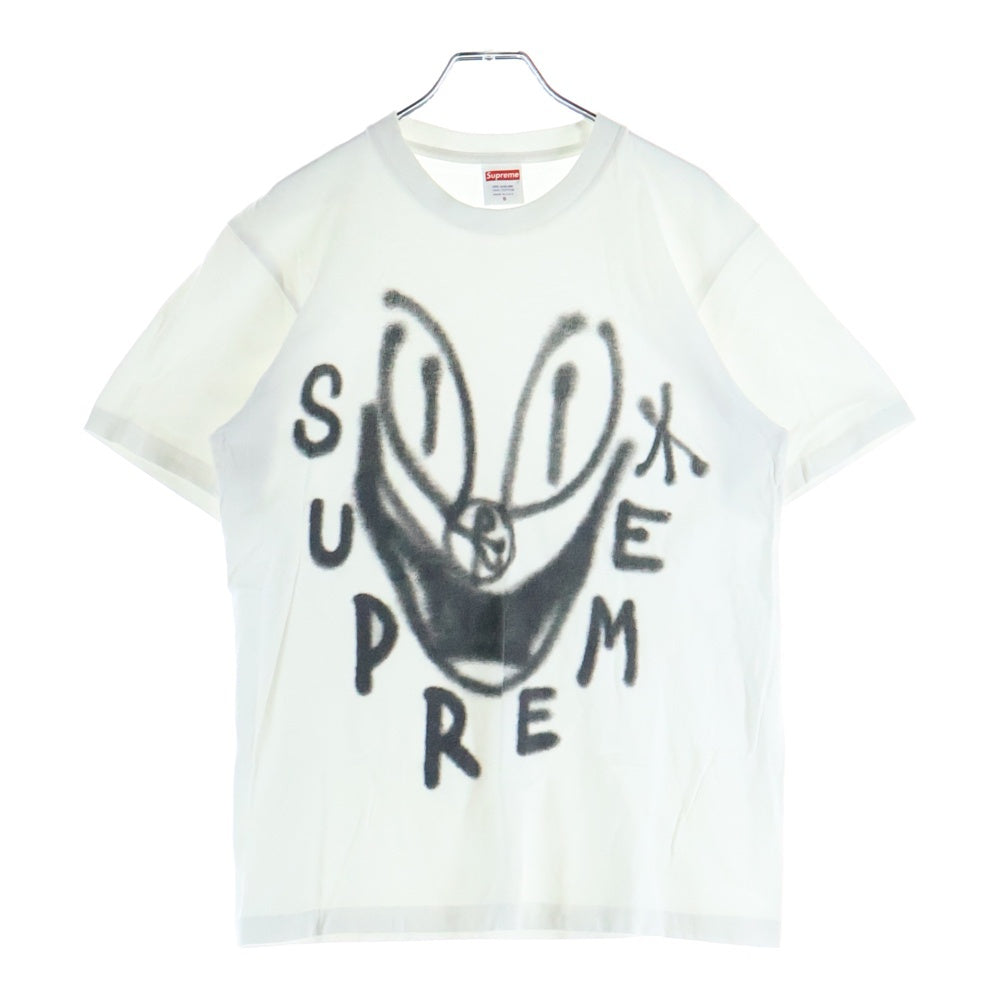 SUPREME(シュプリーム) 18SS Smile Tee サンチート フロントロゴ スマイル スプレー デザイン クルーネック 半袖Tシャツ カットソー ホワイト