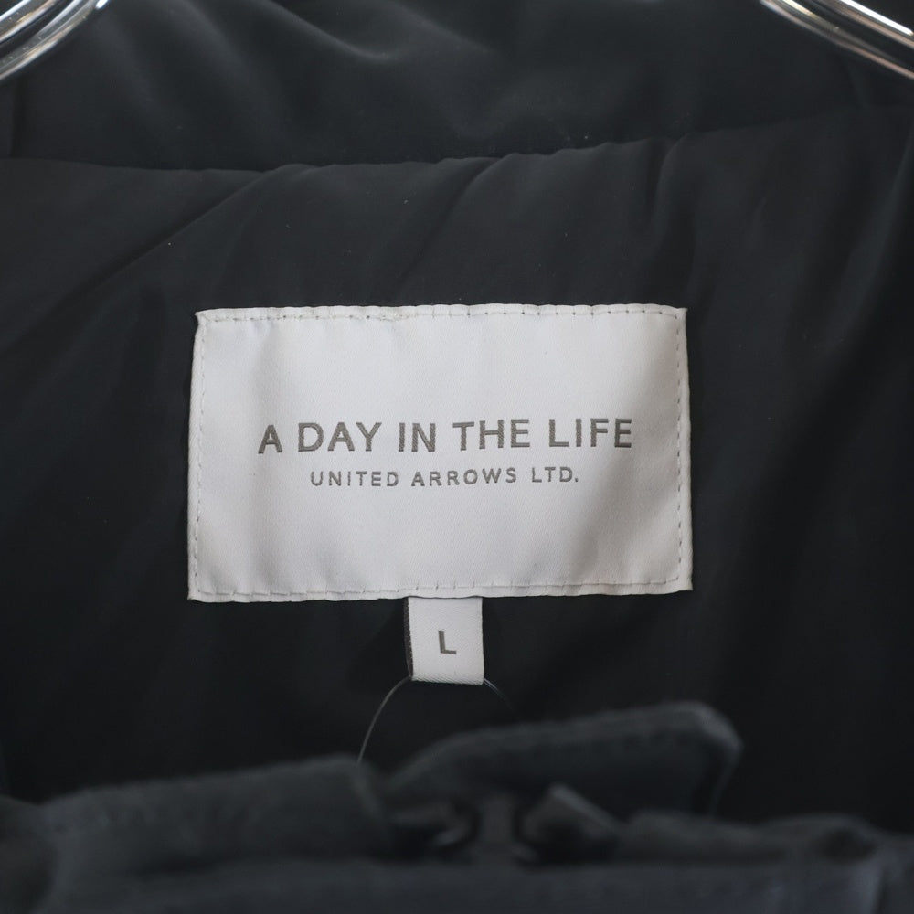 UNITED ARROWS(ユナイテッドアローズ) ドローストリング フーデッド中綿ジャケット ブラック 6225-699-0728